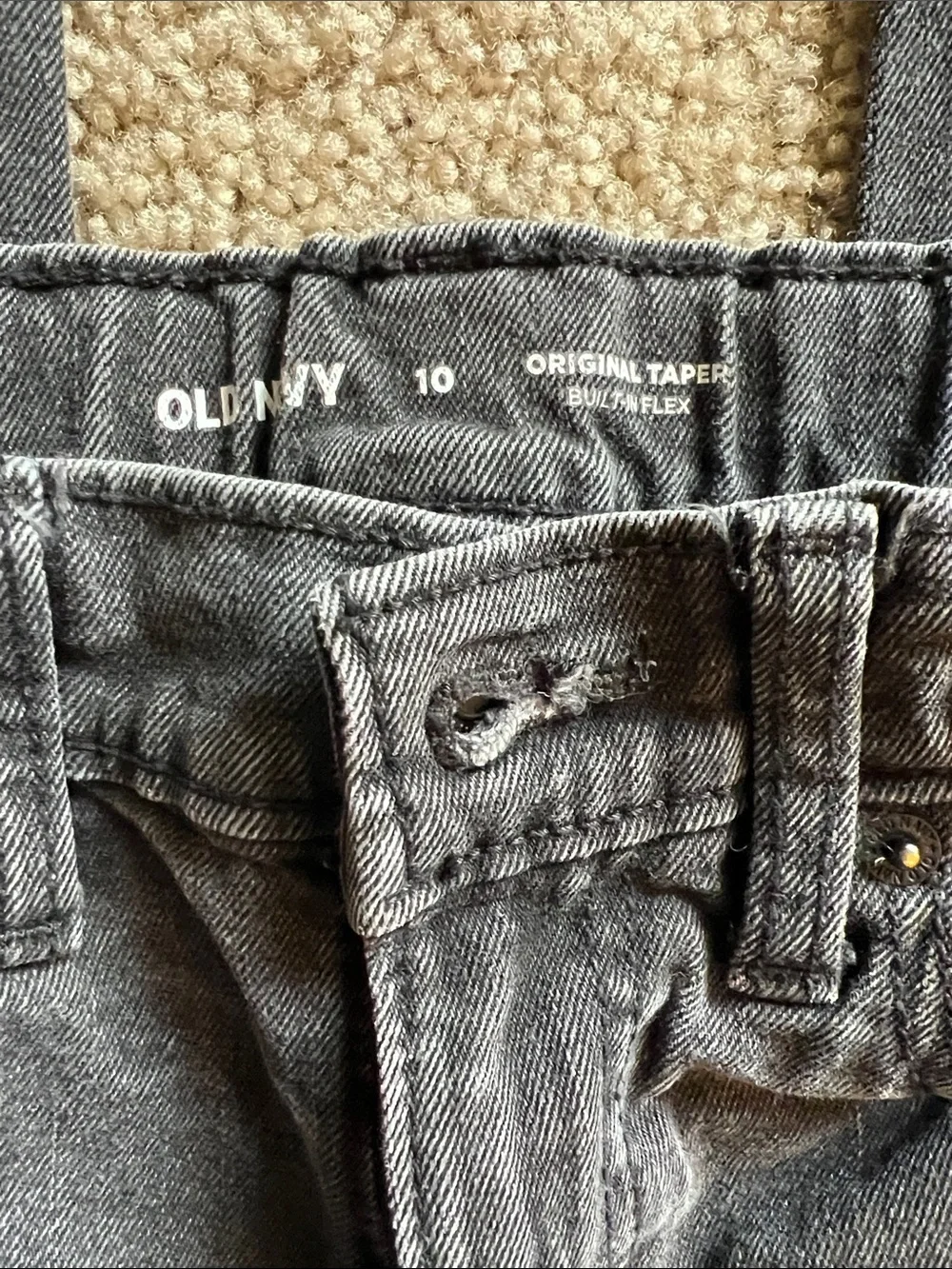 Old Navy Kids Charcoal Black Taper Skinny Jeans